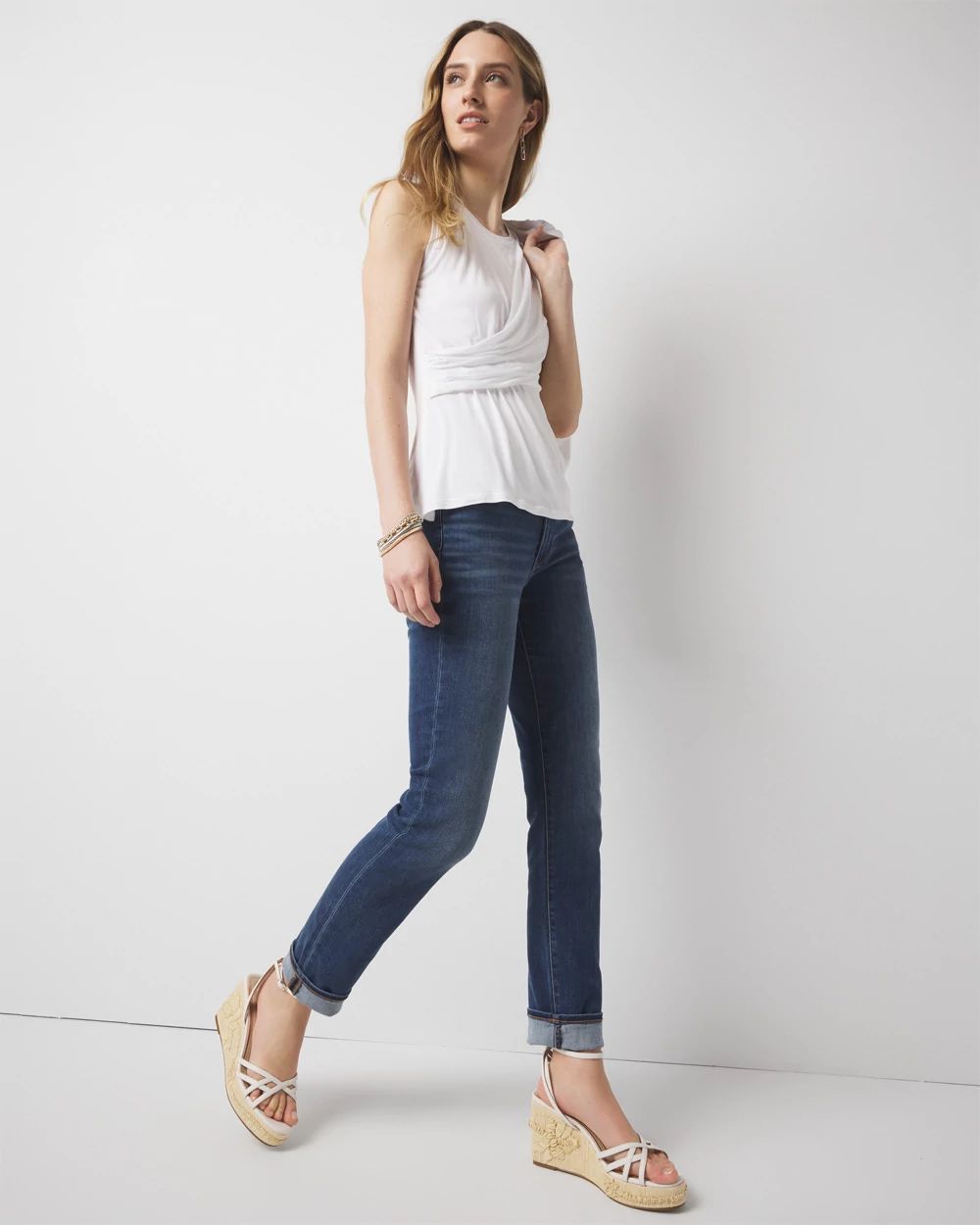 Pleated Wrap Tank Top