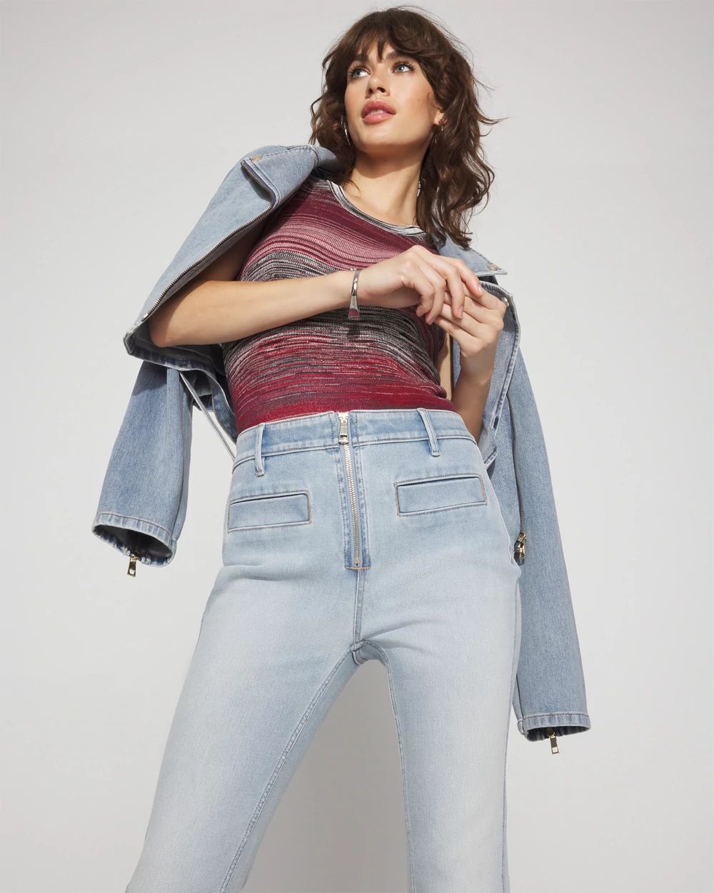 Extra High-Rise Novelty Pocket Flare Jean