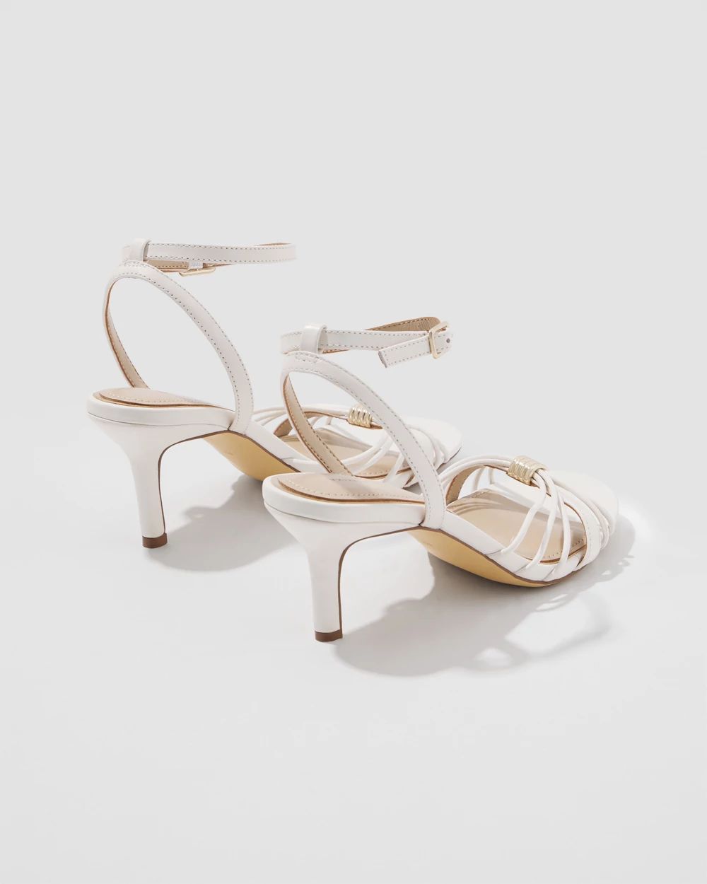 Gold Detail Strappy Leather Sandal