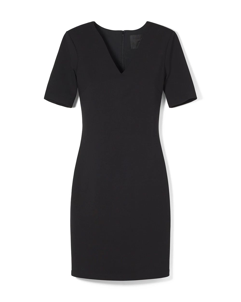 WHBM® AURA Short-Sleeve V-Neck Aura Sheath Dress