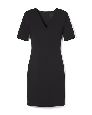WHBM® AURA Short-Sleeve V-Neck Aura Sheath Dress