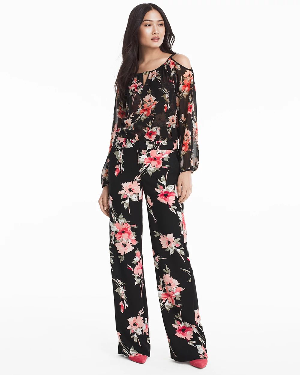 Floral Wide-Leg Pants