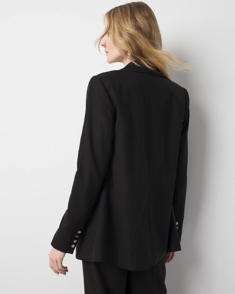 Lyocell-Blend One-Button Blazer