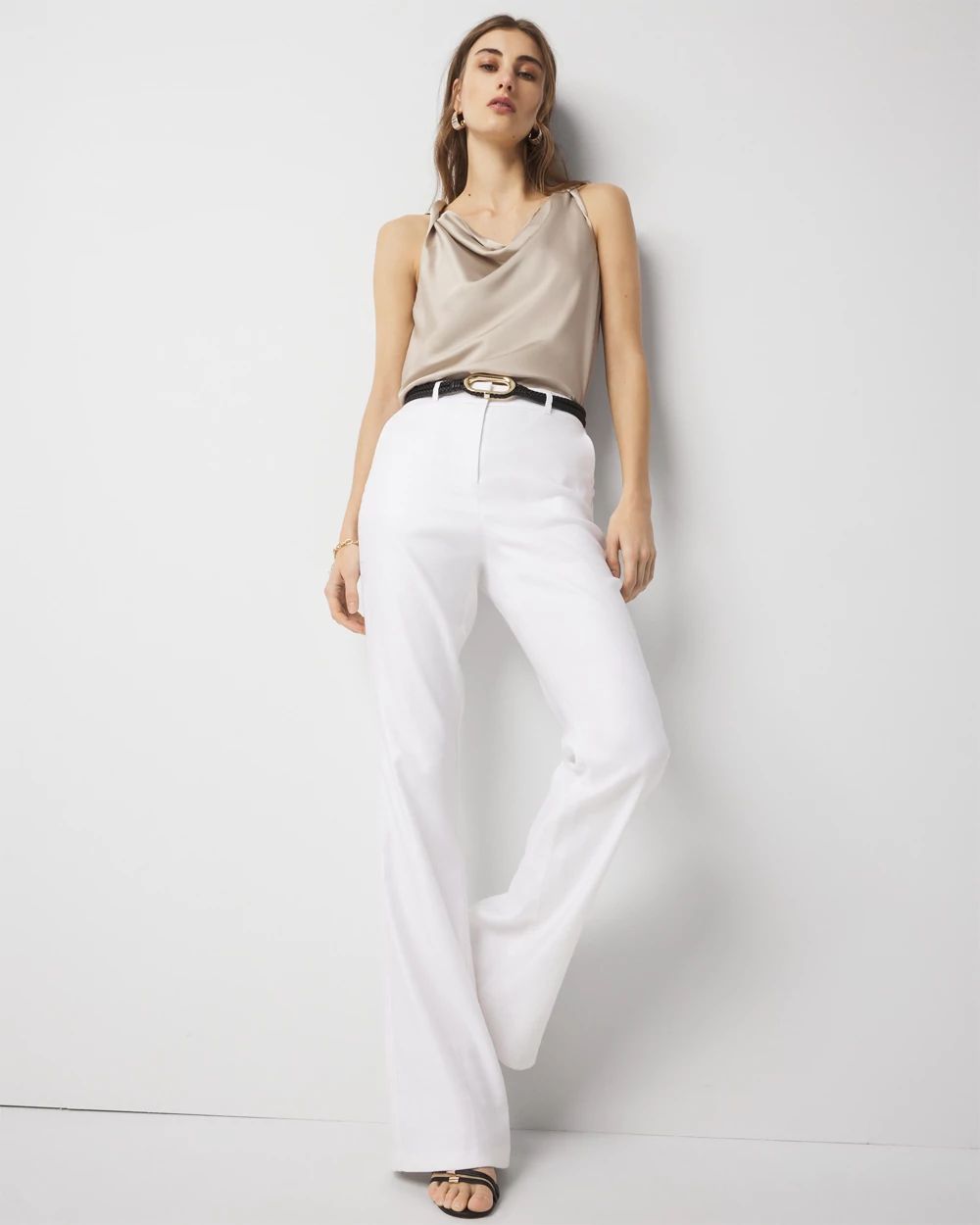 Linen Flare Trouser