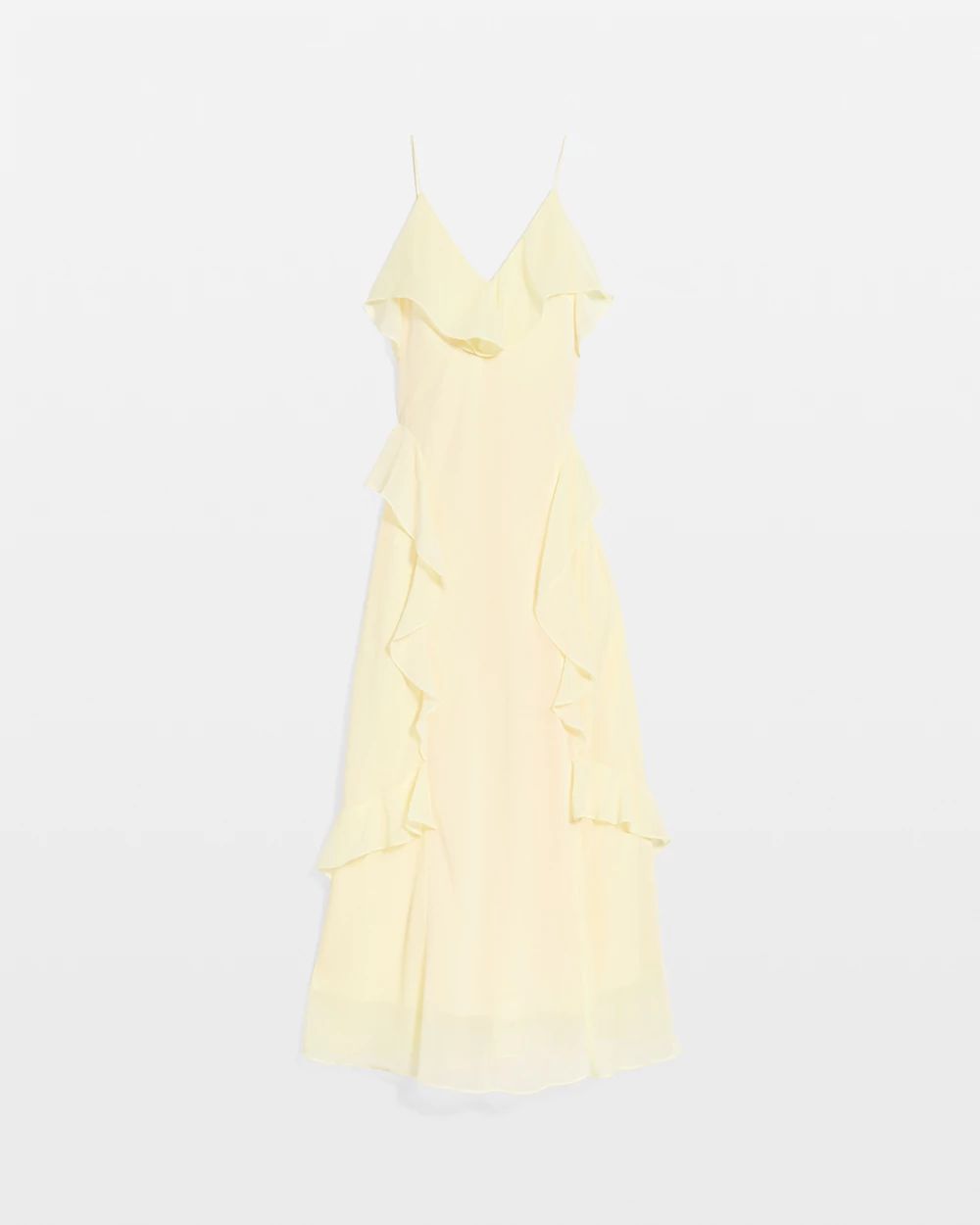 Chiffon Ruffle Slip Dress