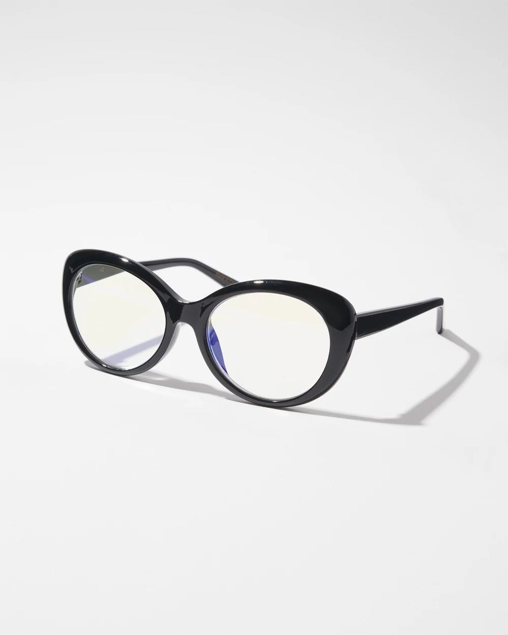 Black Rounded Reading Glasses