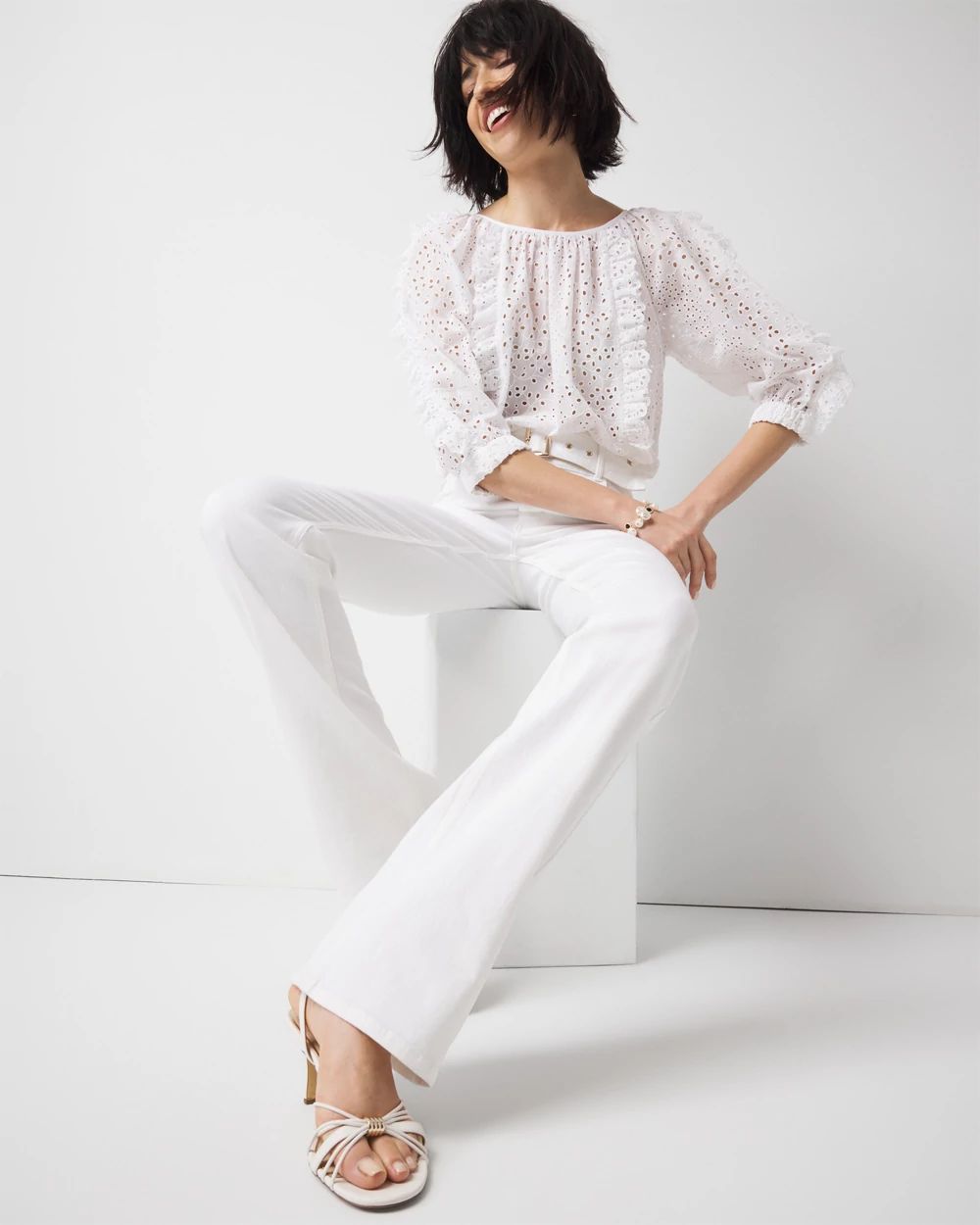 Extra High-Rise Belted Skinny Flare Jean