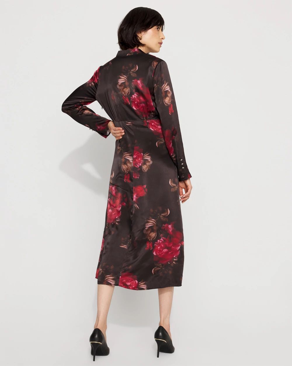 Floral Ruched Sheath Dress