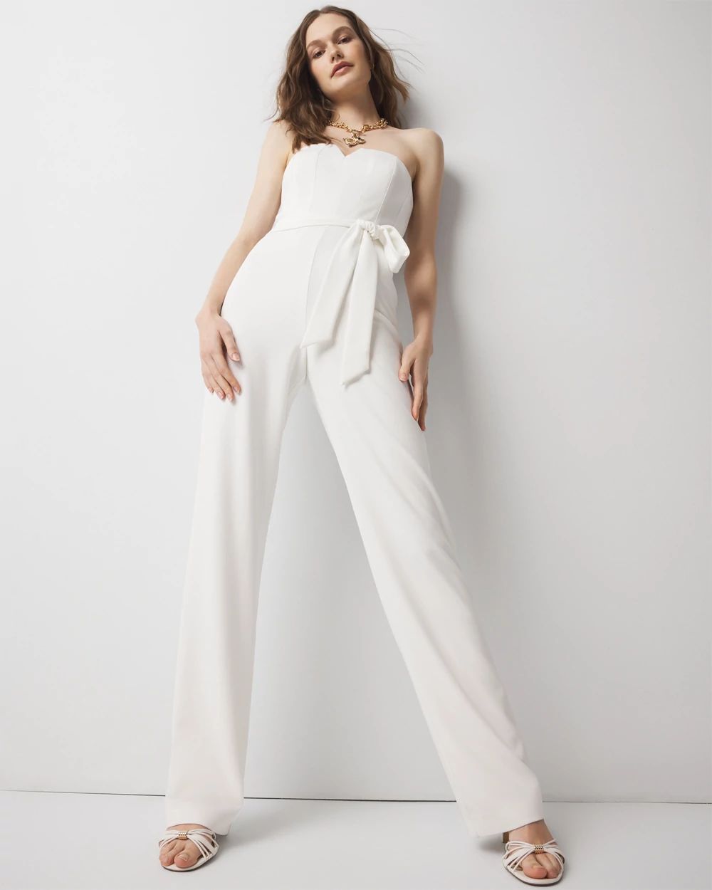 Strapless Wide Leg Jumpsuit