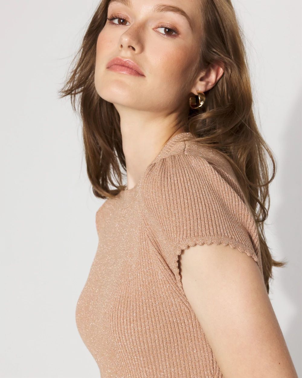 Scalloped Shimmer Sweater