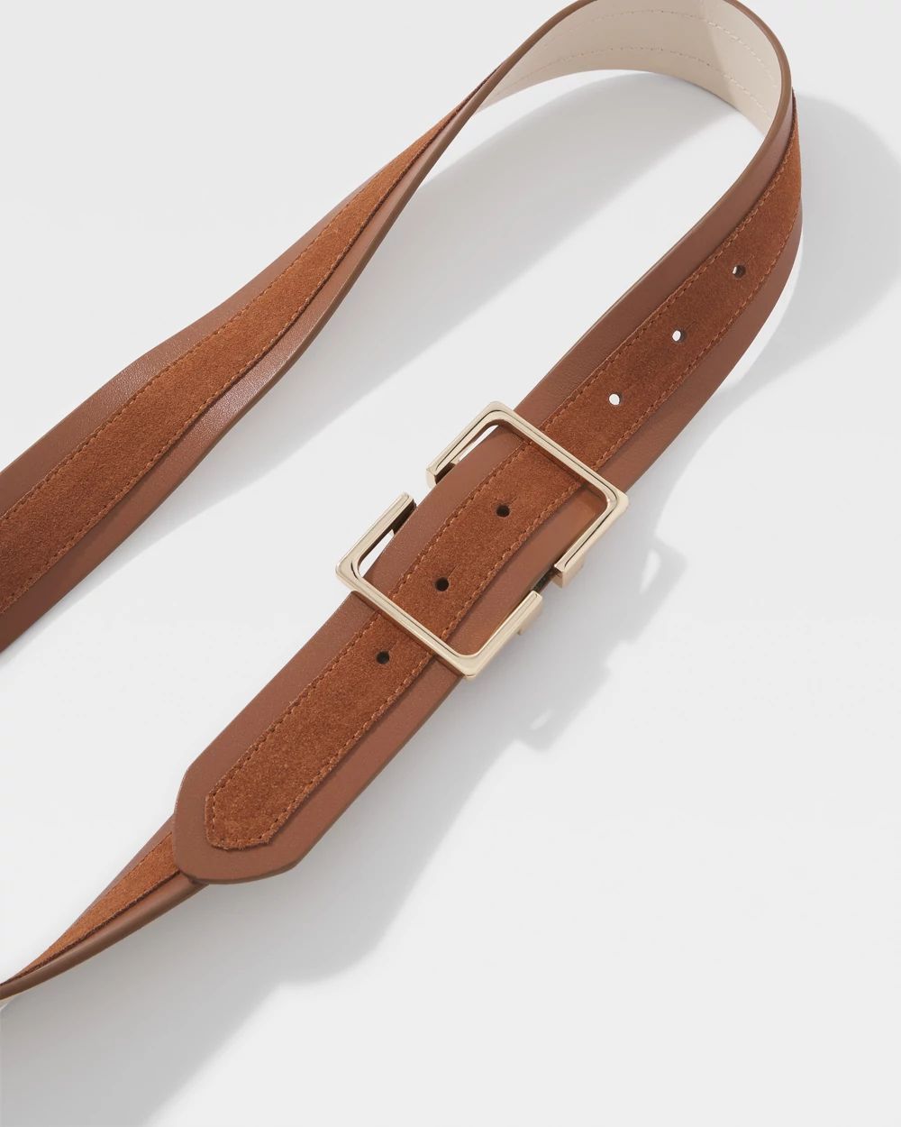 Wide Belt with Gold Buckle