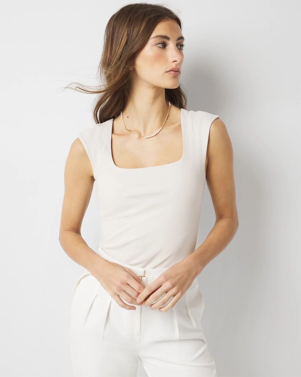 WHBM FORME™ All Ways Stretch Square Neck Top