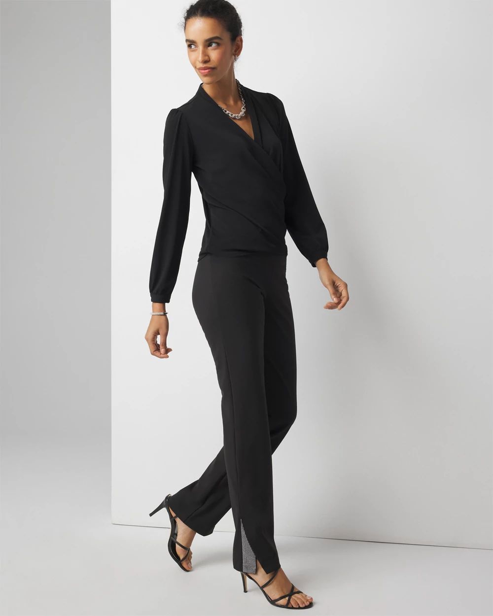 WHBM® Scuba Embellished Flare Leggings