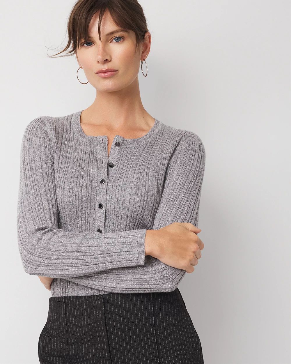 Lurex Henley Sweater