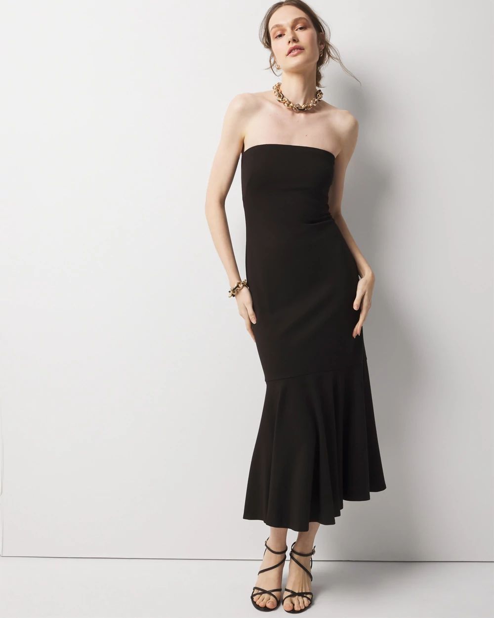 Strapless Midi Dress