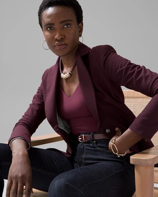 WHBM® FORME Long-Sleeve Dual Neck Tee