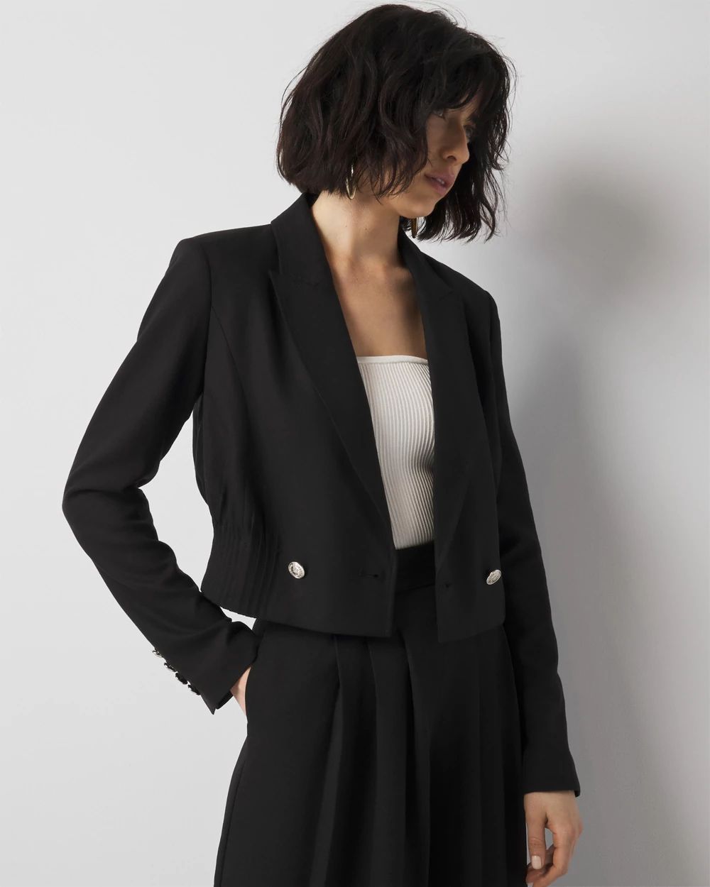 Cropped Double-Breasted Jacket