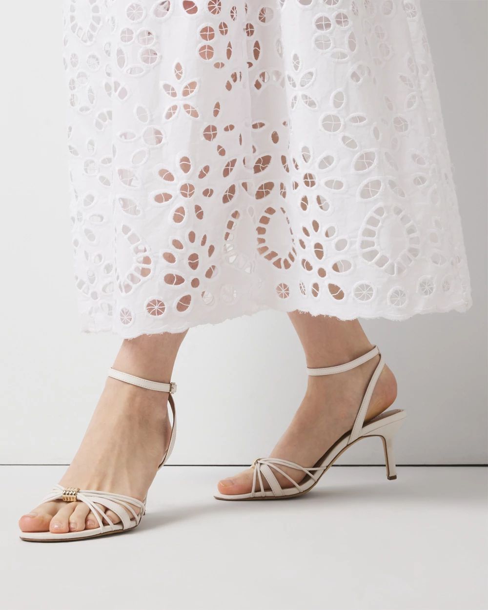 Gold Detail Strappy Leather Sandal