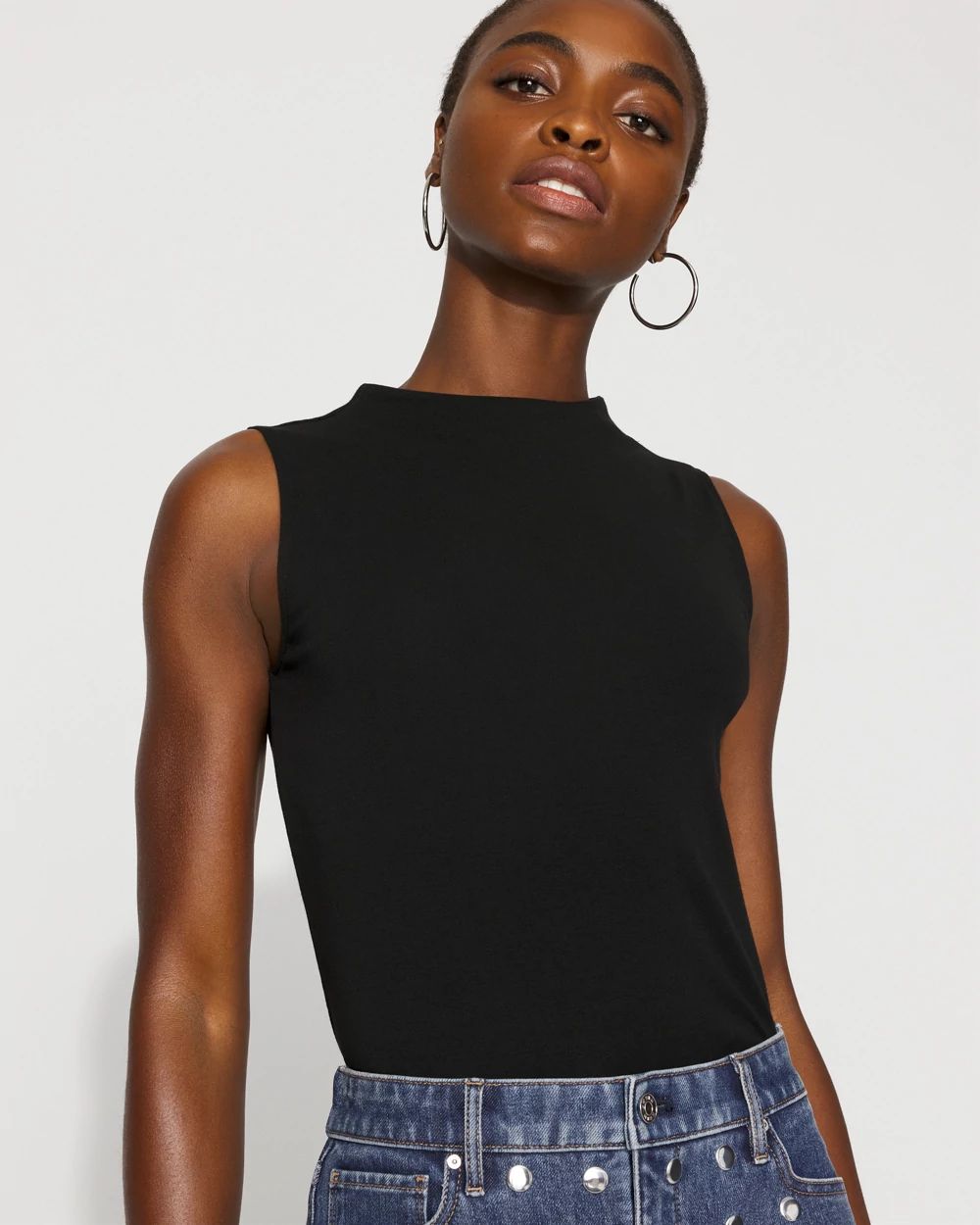 WHBM FORME™ All Ways Stretch High-Crewneck Tank Top