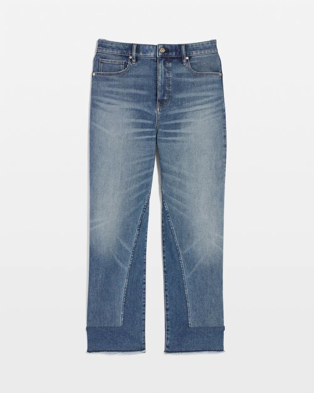 High-Rise Pieced Straight Leg Jean