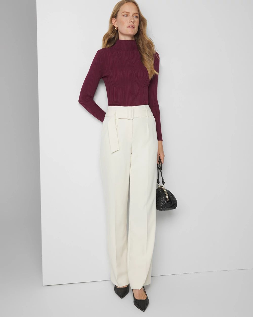 WHBM® Belted Luna Wide Leg Trousers