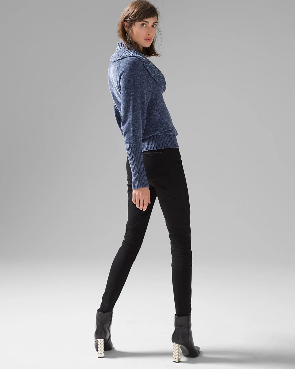 Cowl Neck Chenille Sweater