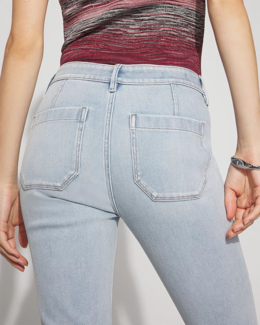 Extra High-Rise Novelty Pocket Flare Jean