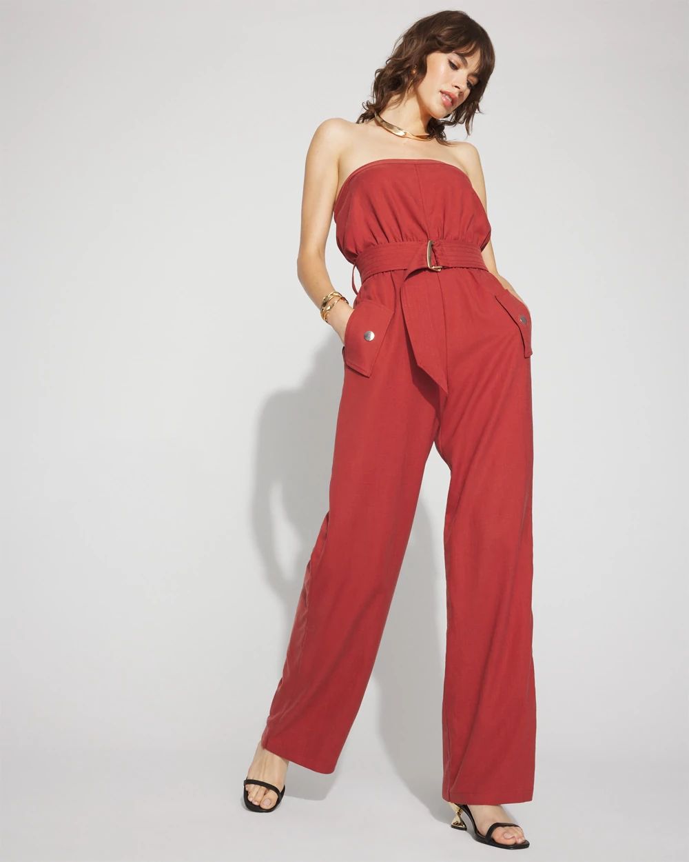 Strapless Utility Jumpsuit