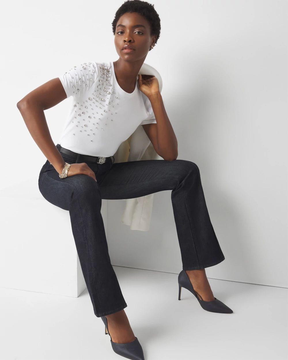 Embellished Crewneck Tee