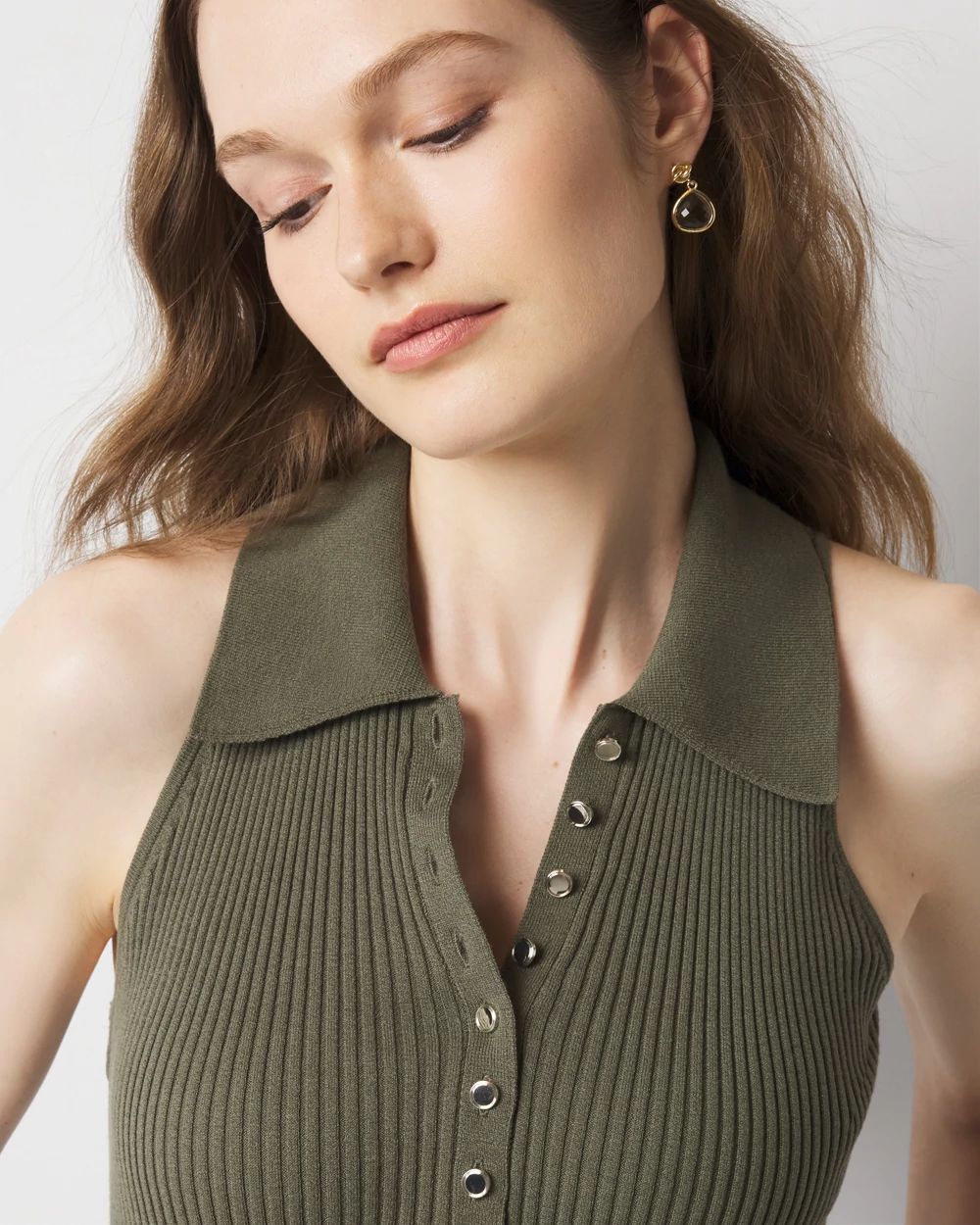 Henley Sweater Tank Top