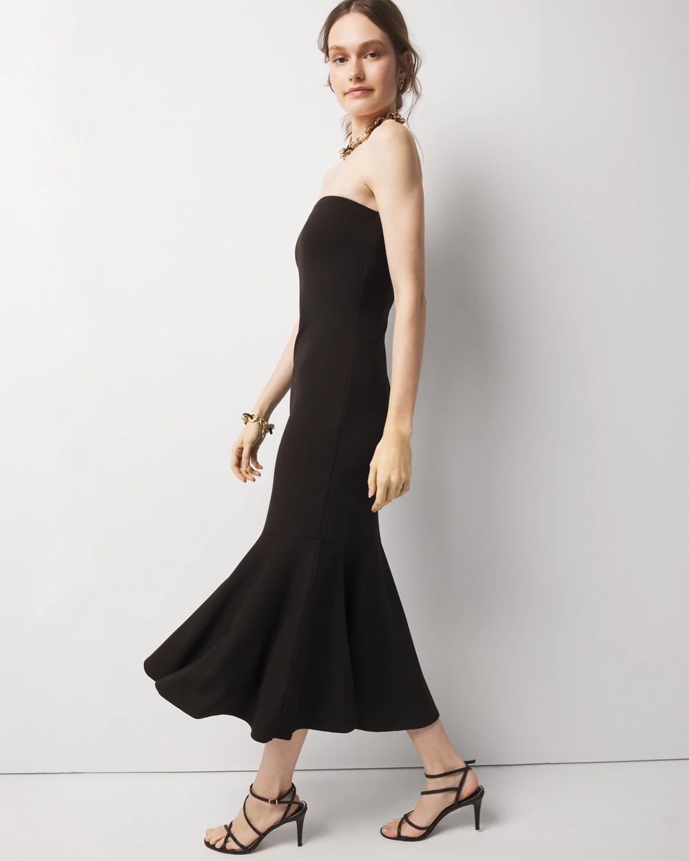 Strapless Midi Dress