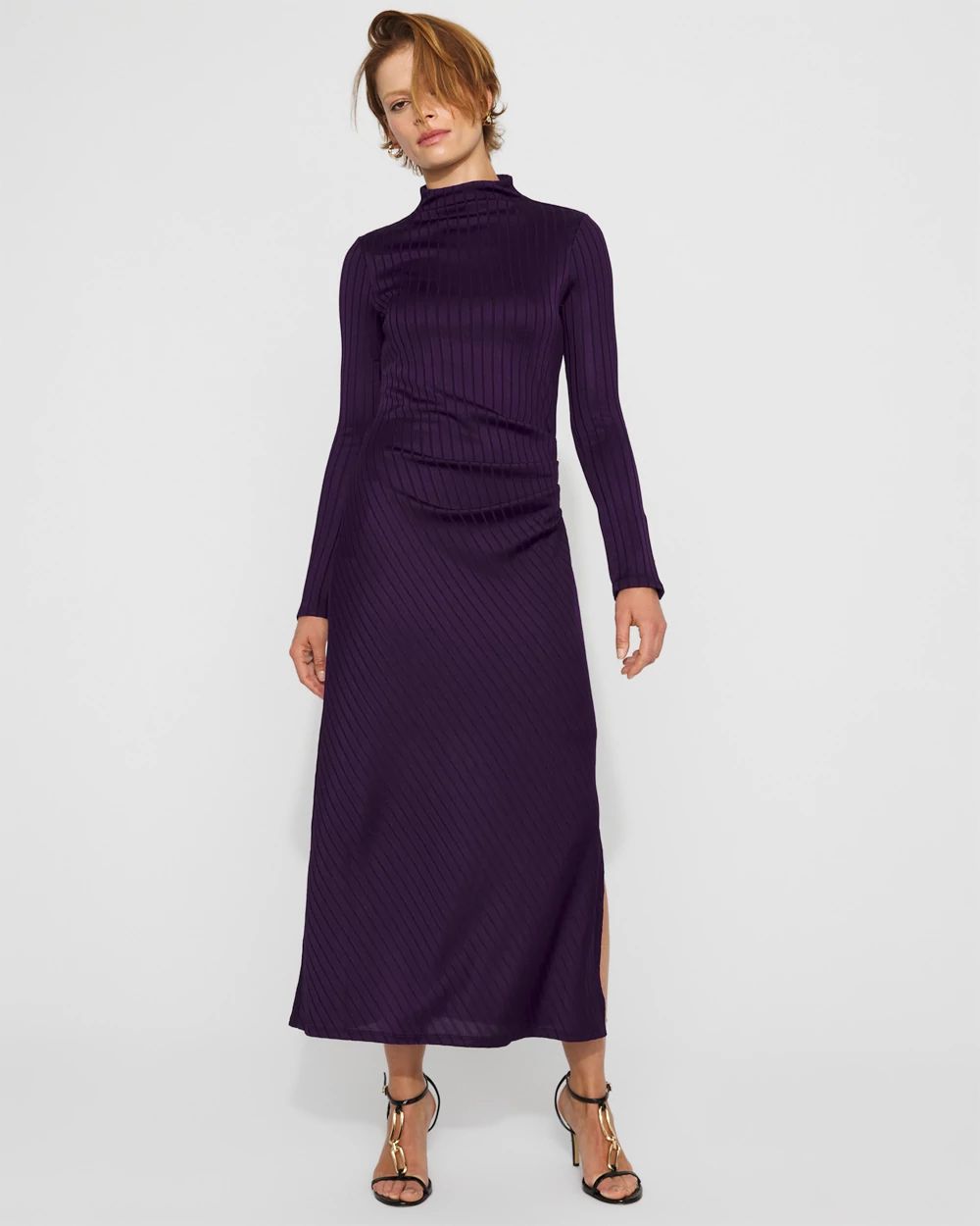 Ribbed Long Sleeve Maxi Dress