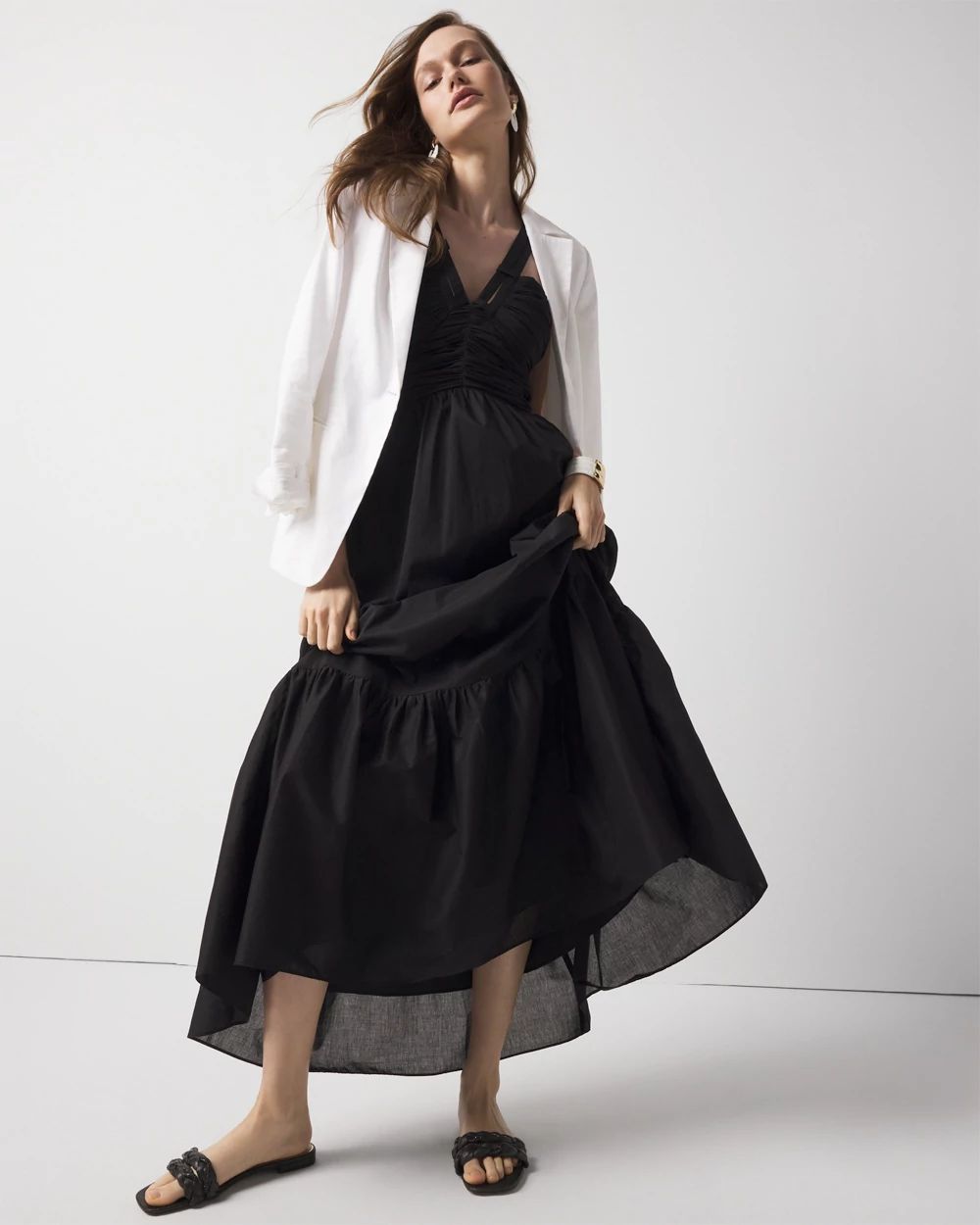 Strappy Halter Maxi Dress