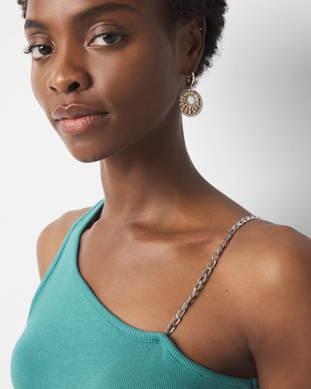 Chain Strap Ribbed Tank