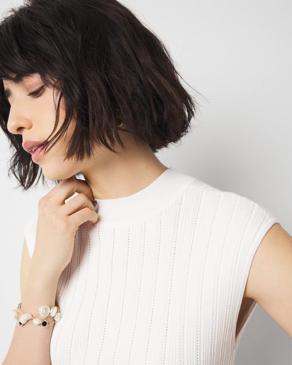 Mock Neck Peplum Sweater