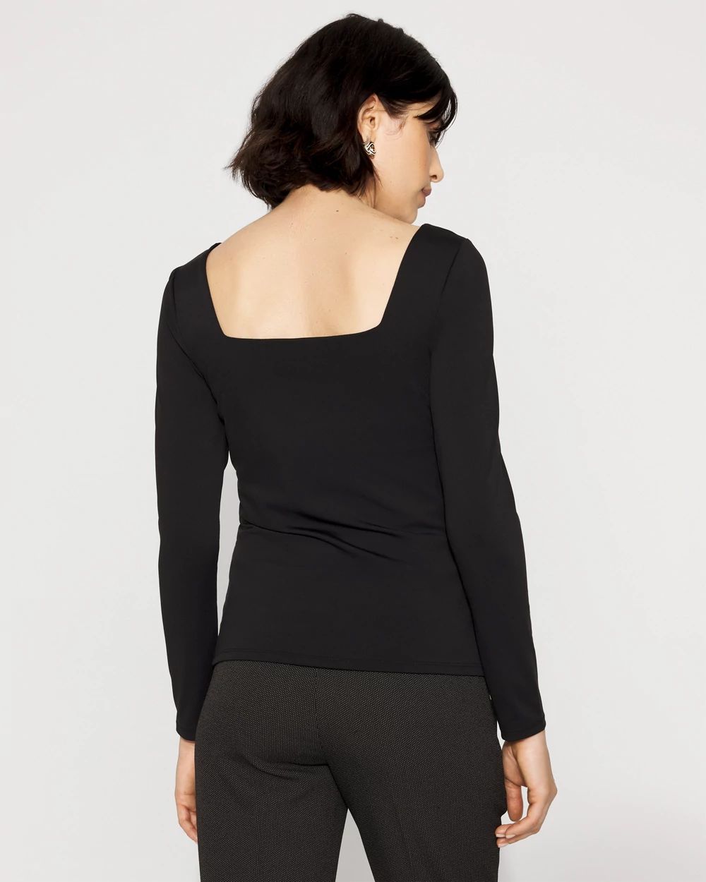 WHBM FORME™ All Ways Stretch Square Neck Long-Sleeve Tee