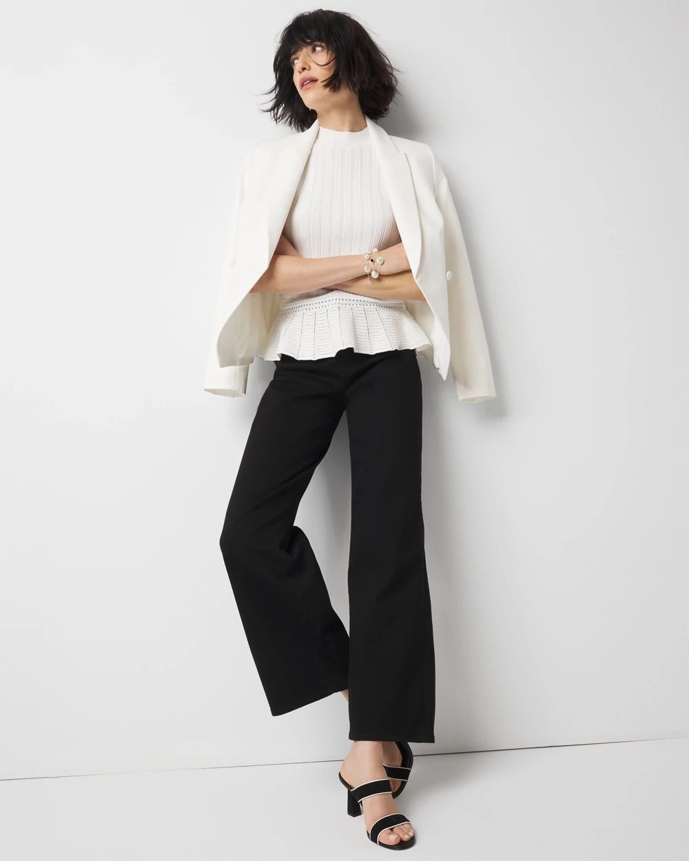 Mock Neck Peplum Sweater