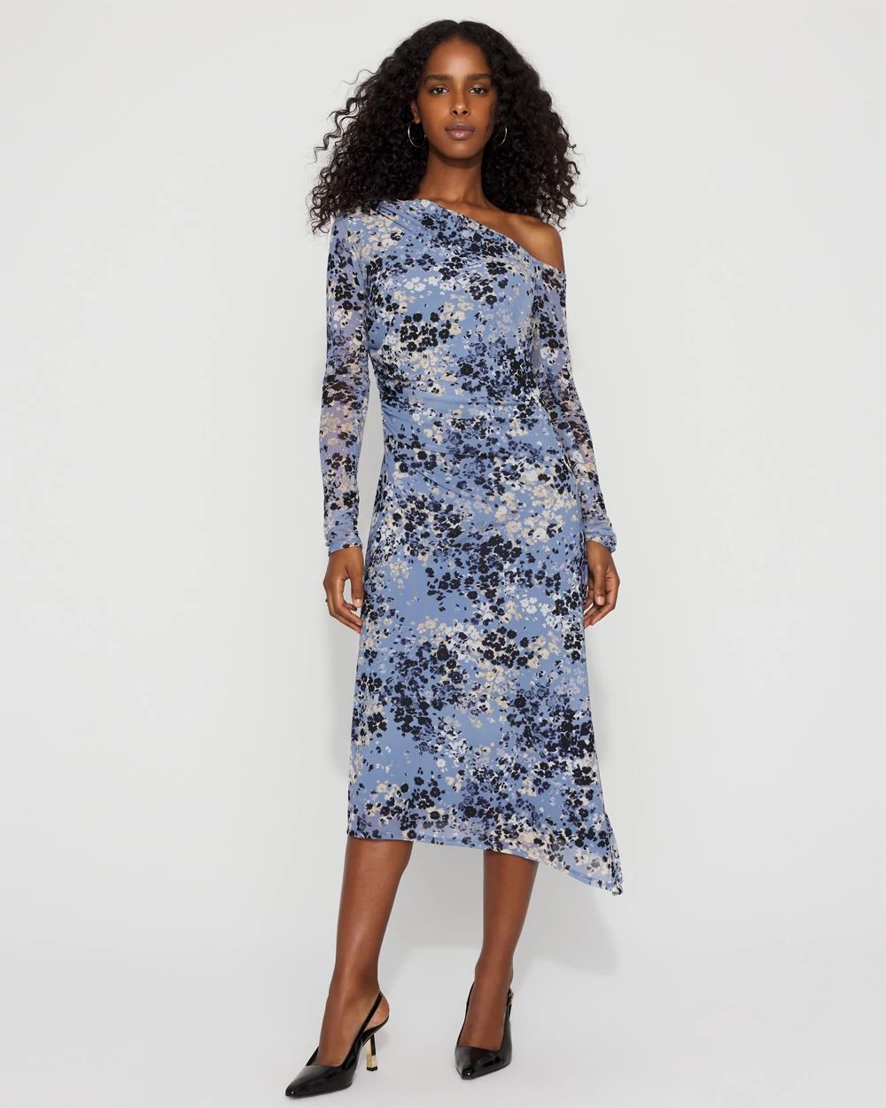 Off-The-Shoulder Bodycon Midi Dress