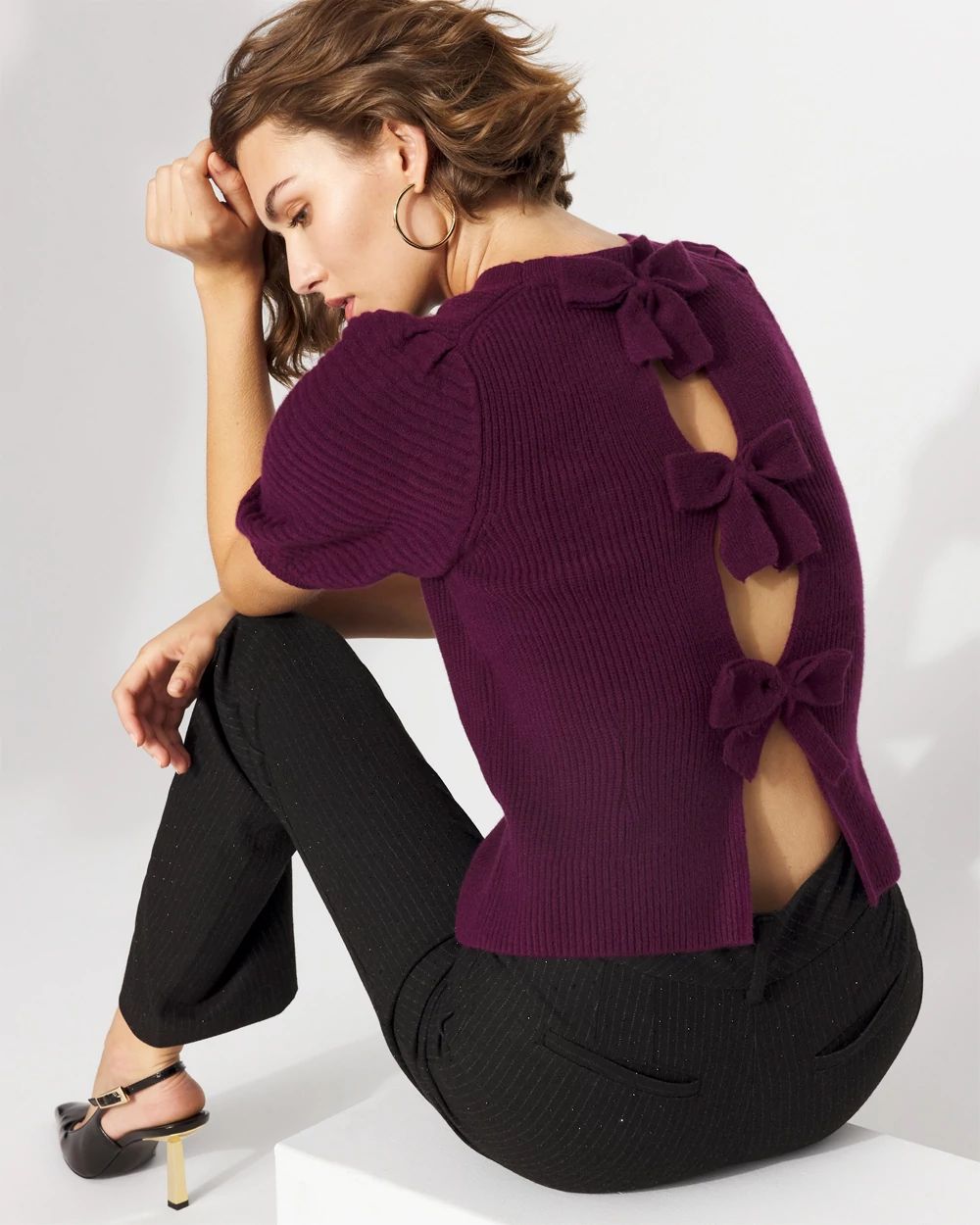Bow Back Pullover Sweater