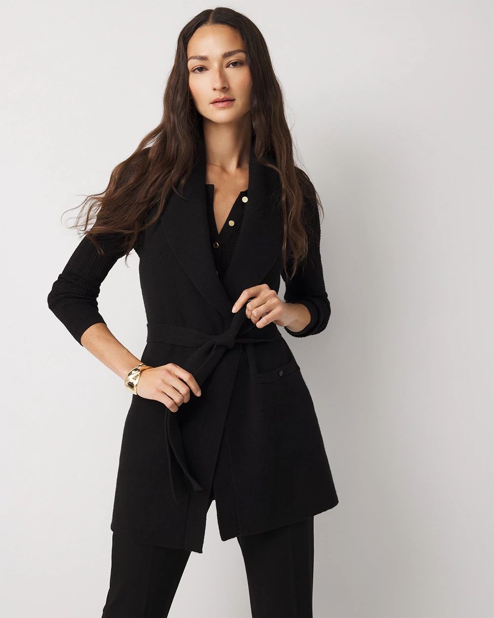 Tie-Waist Sweater Vest