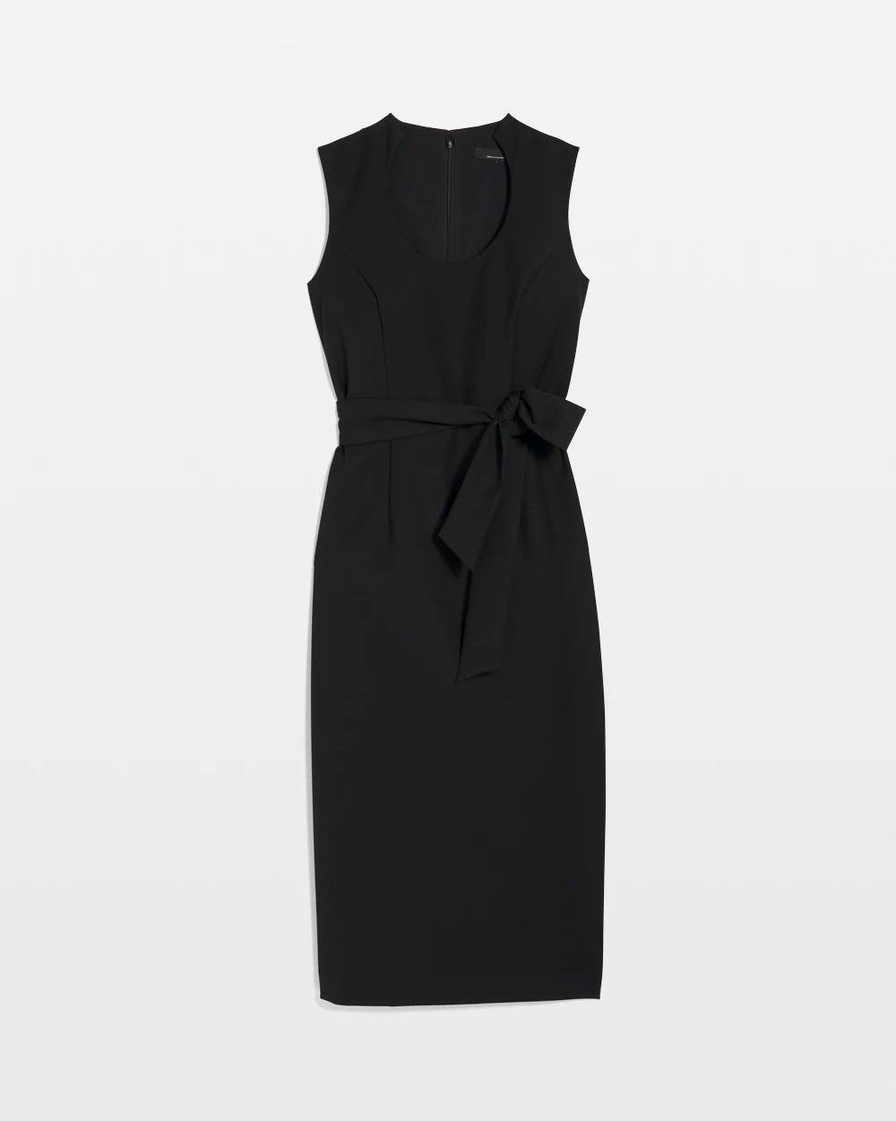 Petite Sleeveless Belted Sheath Dress
