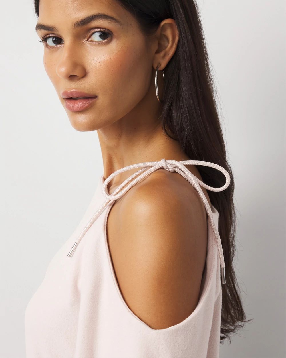 Tie-Detail Bell Sleeve Top