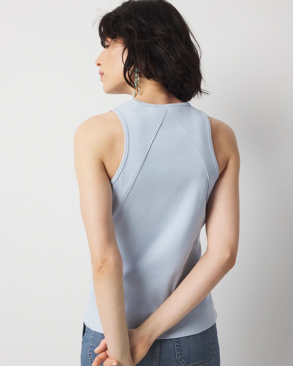 WHBM FORME™ Ribbed Stretch Racer Back Tank