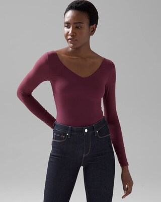 WHBM® FORME Long-Sleeve Dual Neck Tee