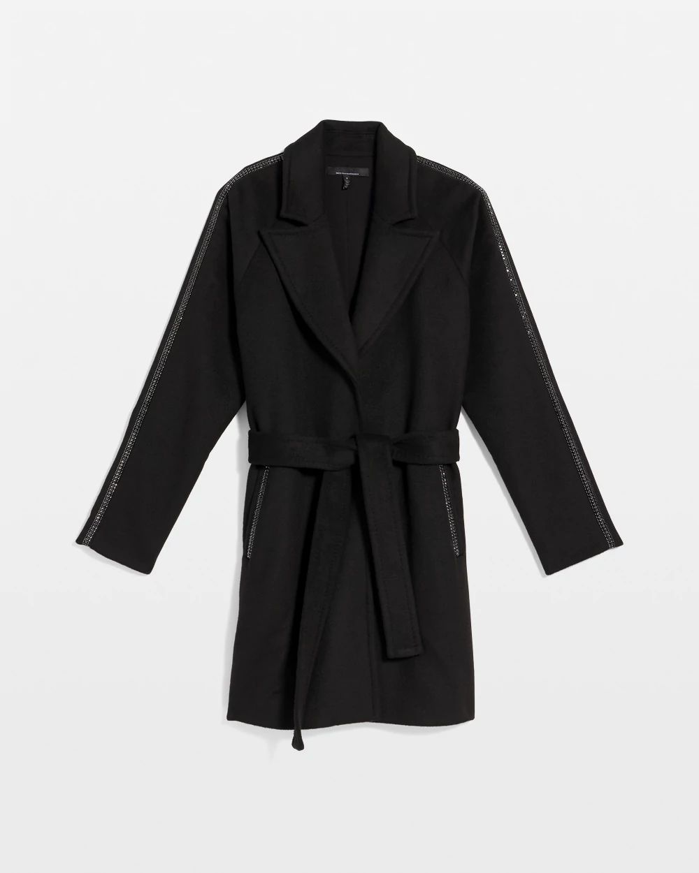 Embellished Wool-Blend Coat