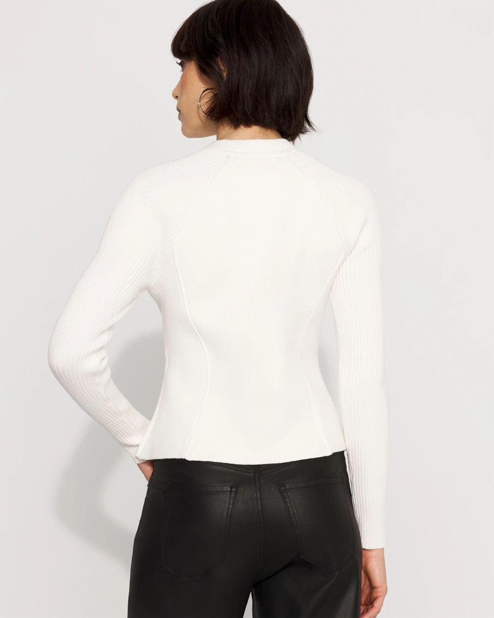 Petite Moto Sweater Jacket