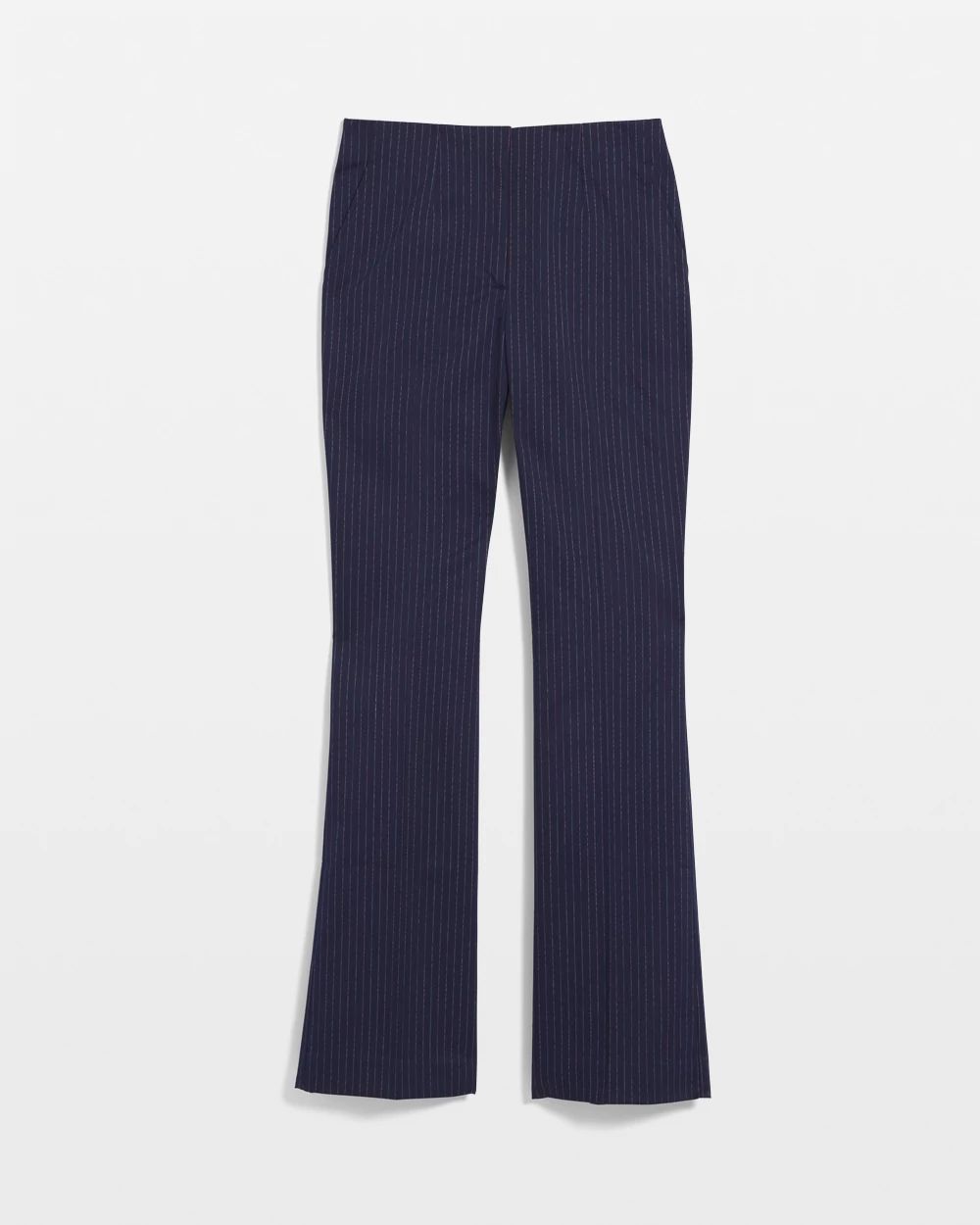 High Rise Pinstripe Flare Trouser