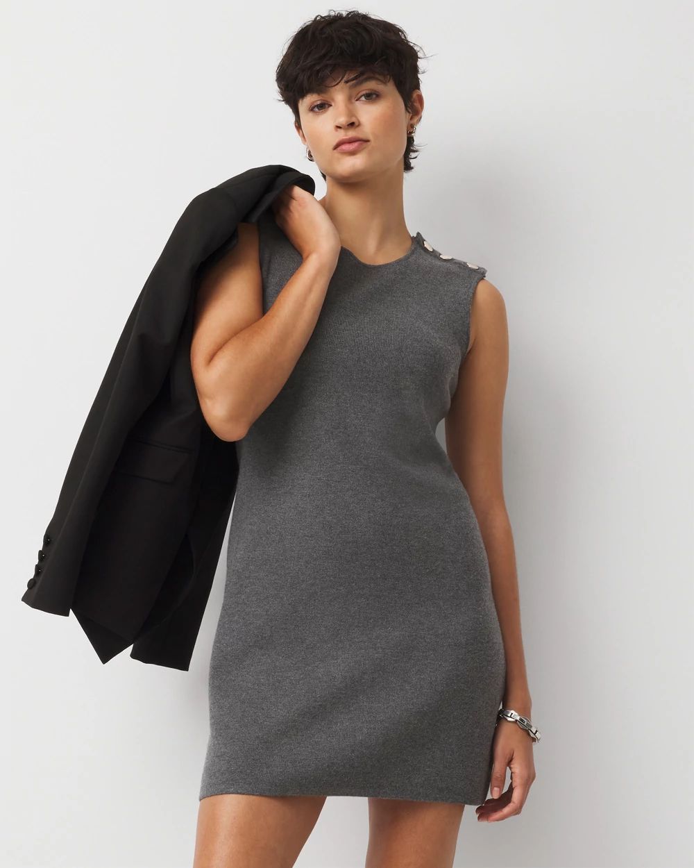 Petite Convertible Sweater Mini Dress