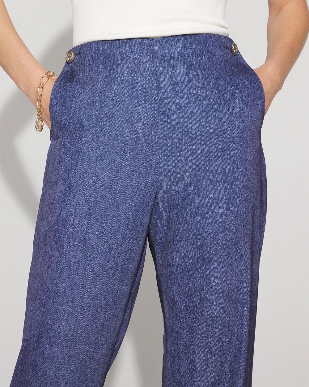 Denim Print Trouser