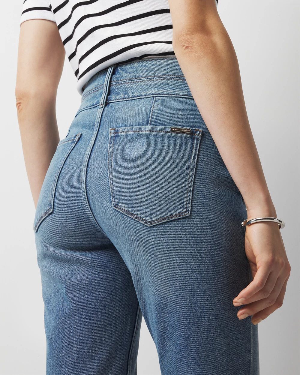 Extra High-Rise Double Waistband Slim Ankle Jeans